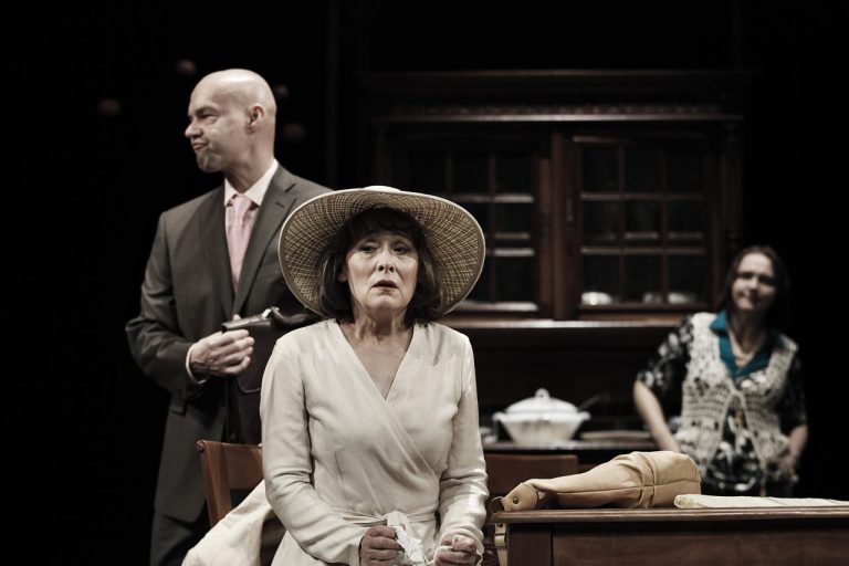 s Marií Málkovou a Apolenou Veldovou v inscenaci Peníze od Hitlera (Švandovo divadlo, zdroj: web) - mg-7298